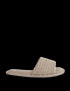 Quilted Open Toe Slider Mule Slippers